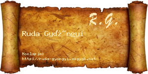 Ruda Gyöngyi névjegykártya