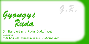 gyongyi ruda business card